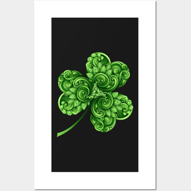 Decorative Clover Leaf Talisman Wall Art by lissantee